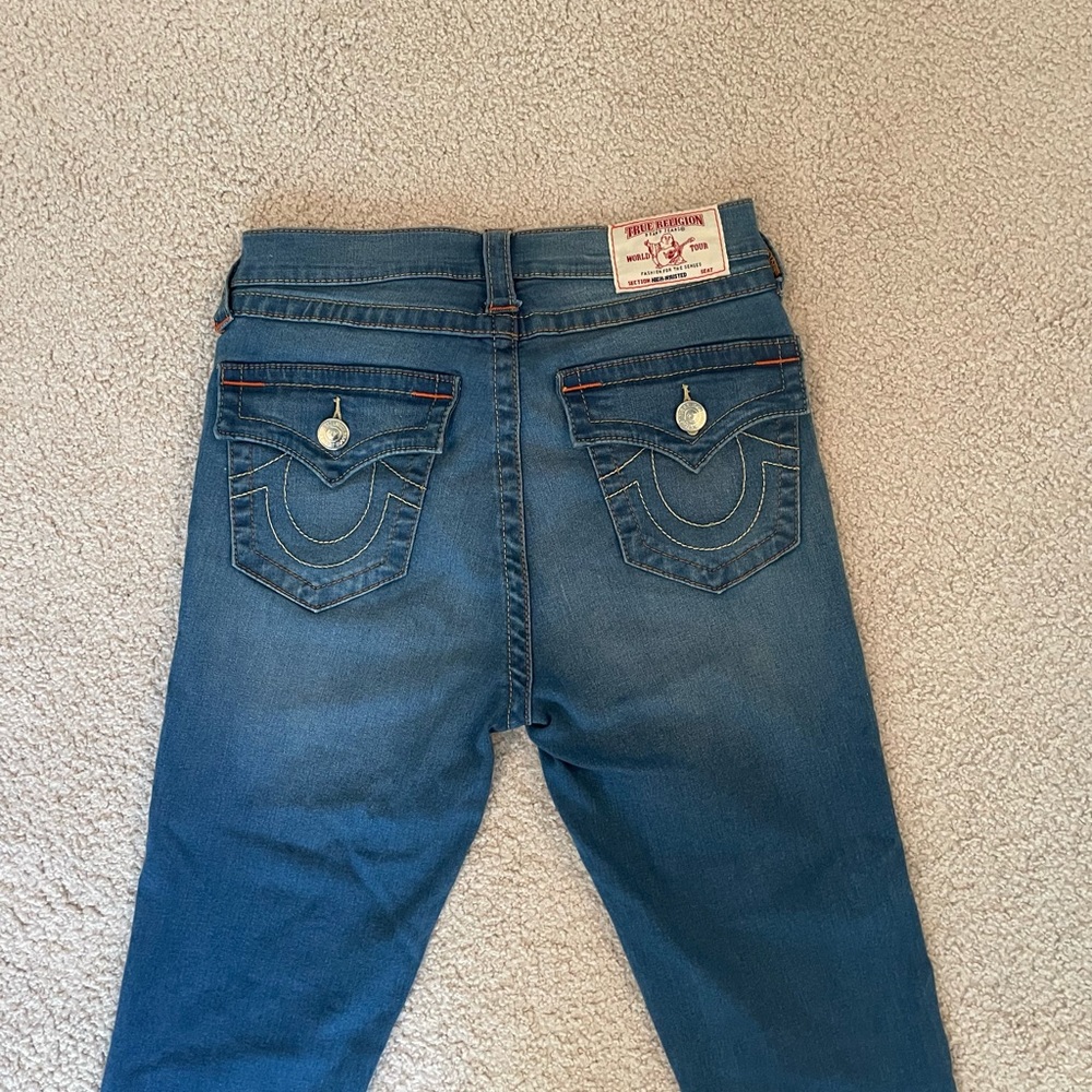 True Religion Women’s Jennie Curvy Mid-Rise Super-Skinny Leg Jeans- 27